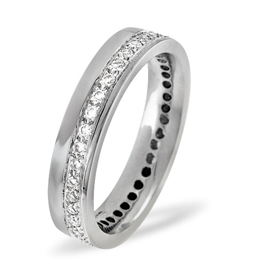 Mens 0.38ct H/Si Diamond 18K White Gold Dress Ring